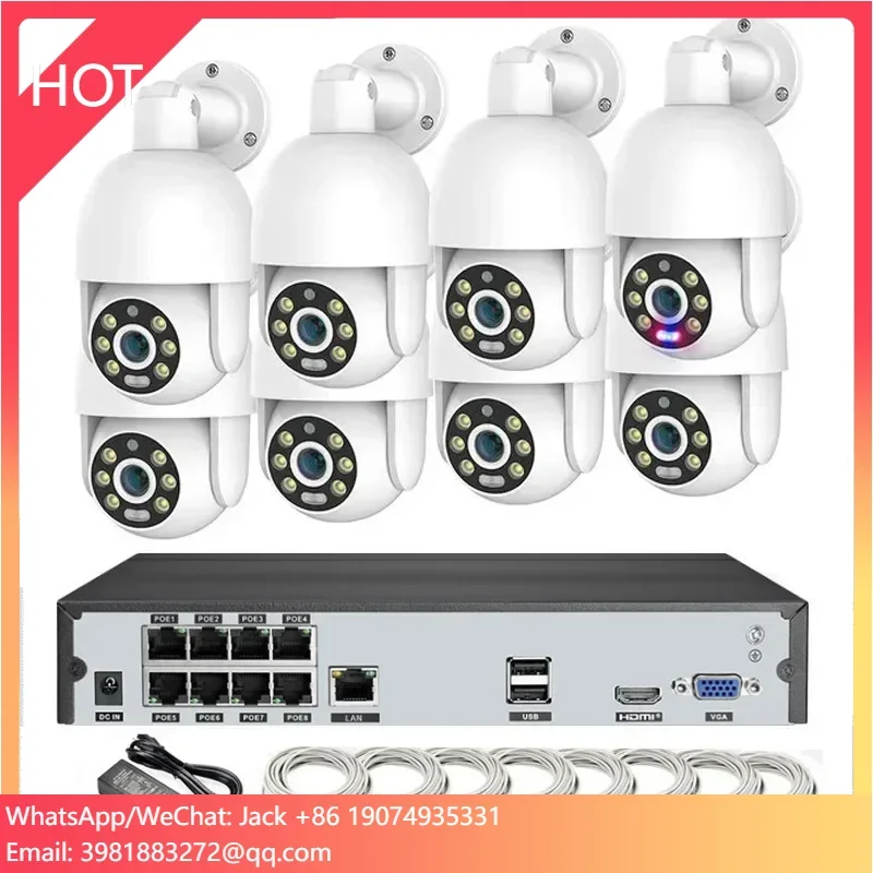 Outdoor Lighting Track - Rot-Blaues Licht Alarm-System H265 8-Kanal 8MP