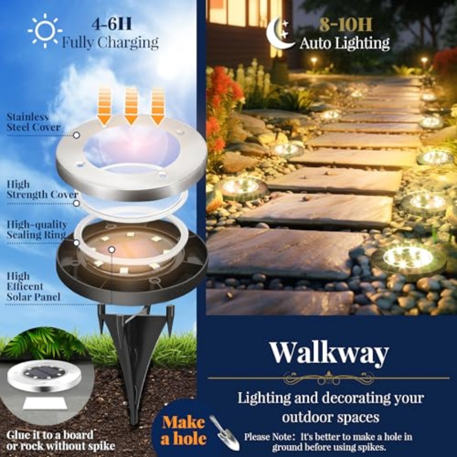 Solar-Bodenleuchten, Solar-Auß – Outdoor Lighting Waterproof Bewertung und Preis