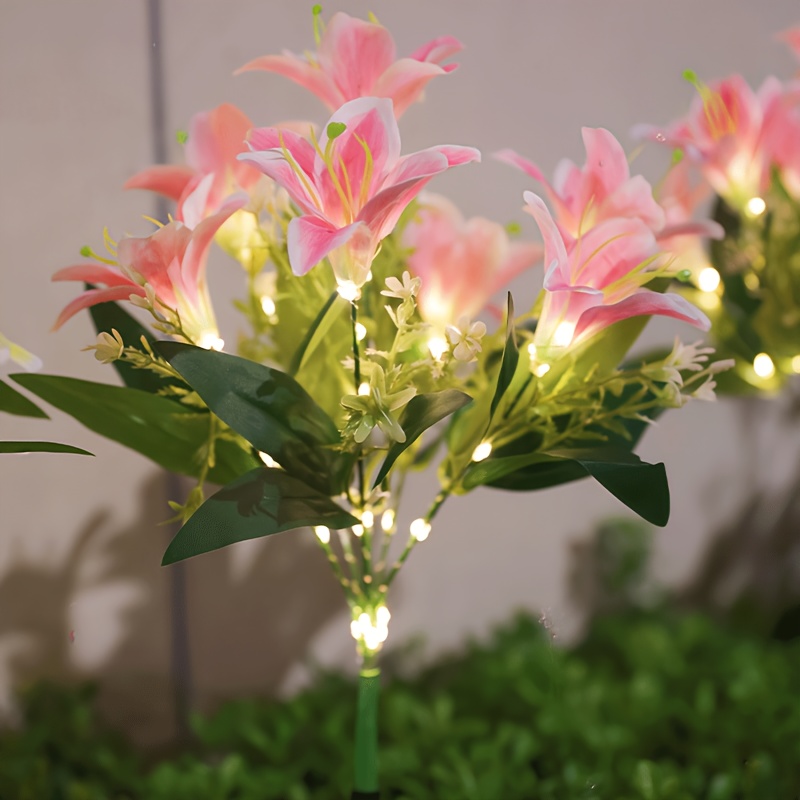 Mehrfarbige rosa Lilien-Solar- – Outdoor Lighting Effects Bewertung und Preis