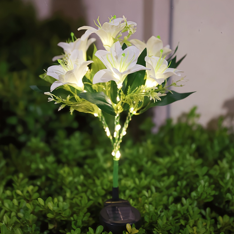 Mehrfarbige rosa Lilien-Solar- – Outdoor Lighting Effects Bewertung und Preis